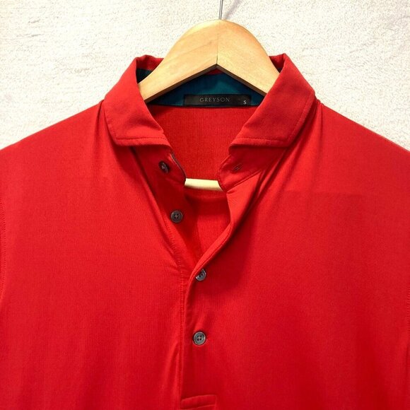 Greyson Men's Polo Shirt Mens Small S Red Golf Casual Classic Preppy Embroidered - Picture 4 of 13